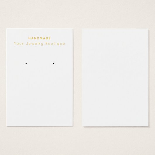 Your Handmade Boutique Earring Business Card (正面&裏面)