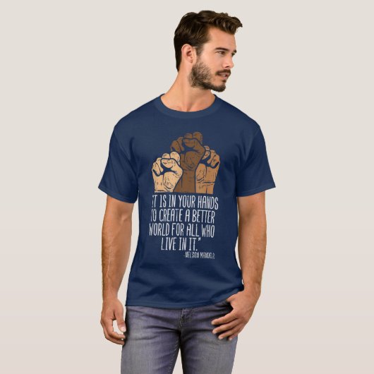 Your Hands Create Better World Black Lives Matter Tシャツ (正面フル)