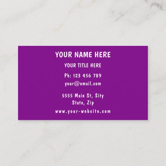 Your Happy Chicken Funny Business Cards Example 名刺 (裏面)