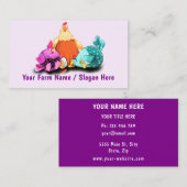 Your Happy Chicken Funny Business Cards Example 名刺 (正面/裏面)