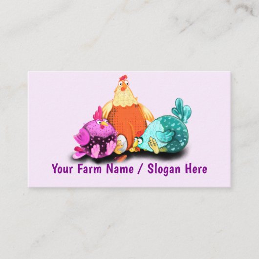 Your Happy Chicken Funny Business Cards Example 名刺 (正面)