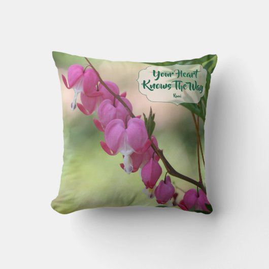 Your Heart Knows Bleeding Hearts Inspirational  クッション (正面)