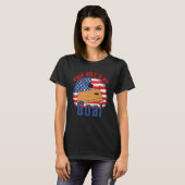 Your Hole Is My Goal American Flag Cornhole T Tシャツ (正面フル)