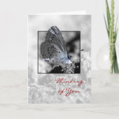 Your Holly 考え Blue Butterfly Greeting Card カード (正面)