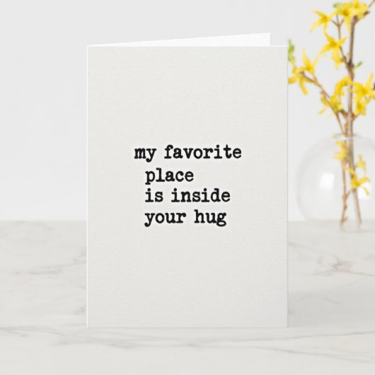 Your Hug My Favorite Place Card カード (黄色い花)