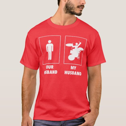 Your Husband My Husband Drummer Rock N Roll Band g Tシャツ (正面)