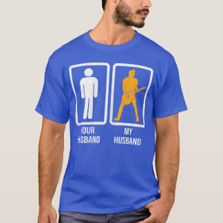 Your Husband Vs My Husband Guitar Musicians Wife G Tシャツ