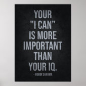 Your I CAN vs IQ - Success やる気を起こさせる Poster ポスター (正面)