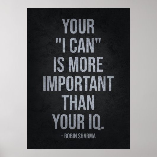 Your I CAN vs IQ - Success やる気を起こさせる Poster ポスター (正面)