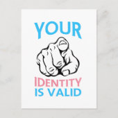 Your Identity is valid -Transgender Pride ポストカード (正面)