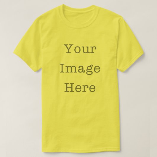 Your Image Here Customizable Personalized Yellow Tシャツ (デザイン正面)