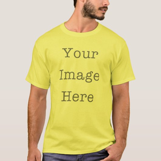 Your Image Here Customizable Personalized Yellow Tシャツ (正面)