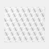 Your Image/Logo Lightened Automatically + Pattern フリースブランケット (正面(横))