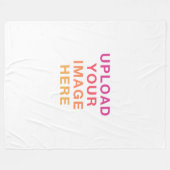 Your Image Photo Blank フリースブランケット (正面(横))