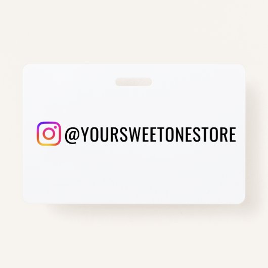Your Instagram Name & Social Media Icon ID バッジ (正面)