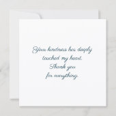 Your kindness touched my heart Thank You Card サンキューカード (裏面)