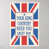 'Your King & Country Need You' ポスター (正面)