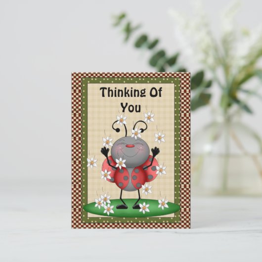 Your Ladybug考えポストカード ポストカード (スタンド正面)