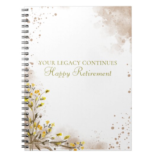 Your Legacy Continues Elegant Retirement gift ノートブック (正面)