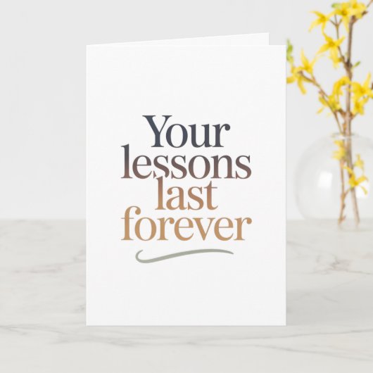 Your Lessons Last Forever カード (黄色い花)