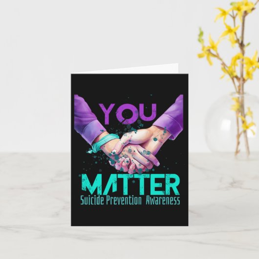 Your Life Choose To Keep On Going Suicide Preventi カード (黄色い花)