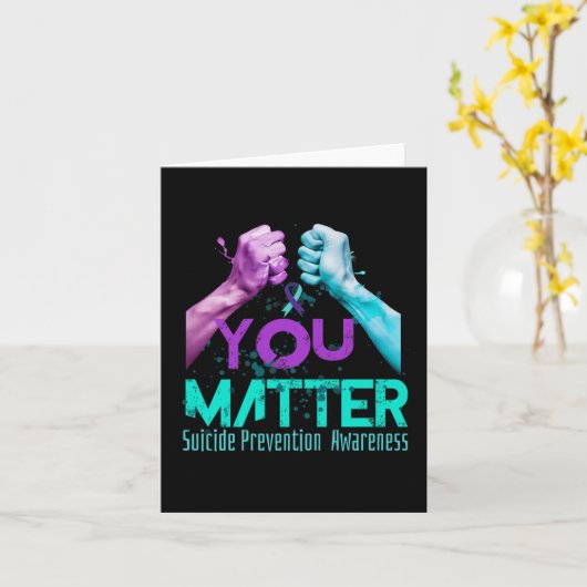 Your Life Choose To Keep On Going Suicide Preventi カード (黄色い花)