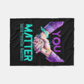 Your Life Choose To Keep On Going Suicide Preventi フリースブランケット (正面(横))