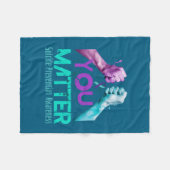 Your Life Choose To Keep On Going Suicide Preventi フリースブランケット (正面(横))