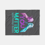 Your Life Choose To Keep On Going Suicide Preventi フリースブランケット (正面(横))