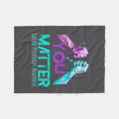 Your Life Choose To Keep On Going Suicide Preventi フリースブランケット (正面(横))