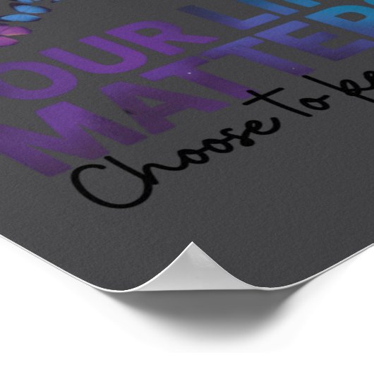 Your Life Choose To Keep On Going Suicide Preventi ポスター (角)