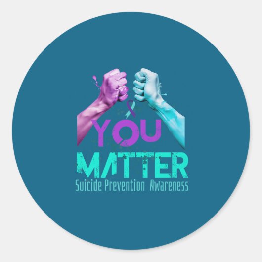 Your Life Choose To Keep On Going Suicide Preventi ラウンドシール (正面)