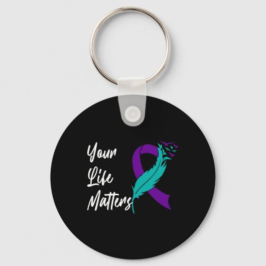 Your Life Matters Ribbon自殺認識度Menta キーホルダー (正面)