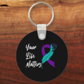 Your Life Matters Ribbon自殺認識度Menta キーホルダー (裏面)