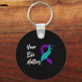 Your Life Matters Ribbon自殺認識度Menta キーホルダー (正面)