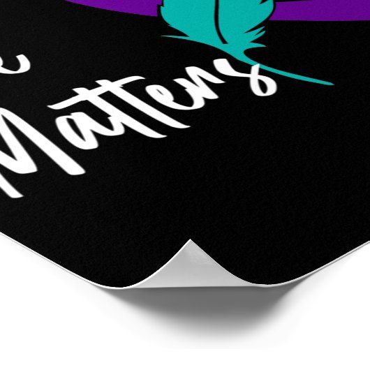 Your Life Matters Ribbon自殺認識度Menta ポスター (角)