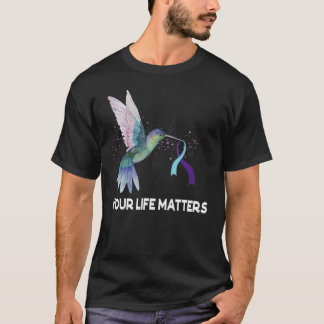 Your Life Matters Ribbon N Suicide Awareness Menta Tシャツ