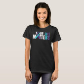 Your Life Matters Suicide Prevention Teal Purple R Tシャツ (正面フル)