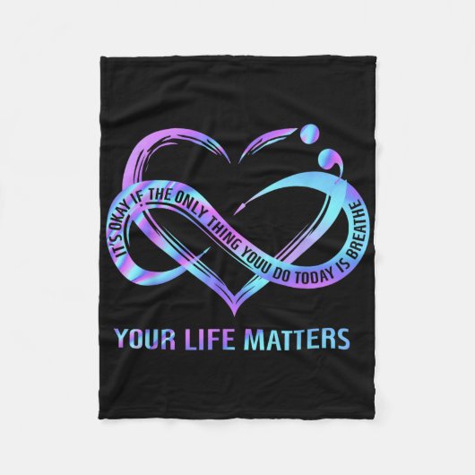 Your Life S自殺防止認識度滞在 フリースブランケット (正面)