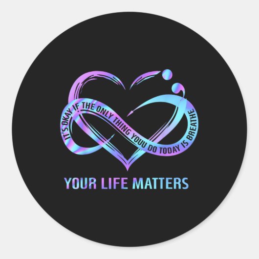 Your Life S自殺防止認識度滞在 ラウンドシール (正面)