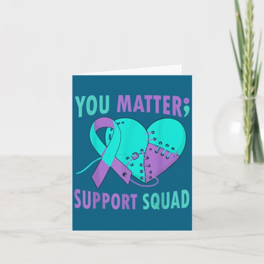 Your Life S Semicolon Suicide Prevention Awareness カード (正面)