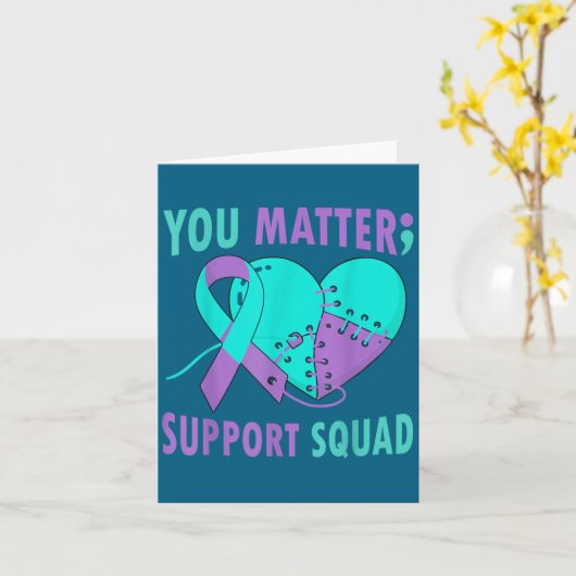 Your Life S Semicolon Suicide Prevention Awareness カード (黄色い花)