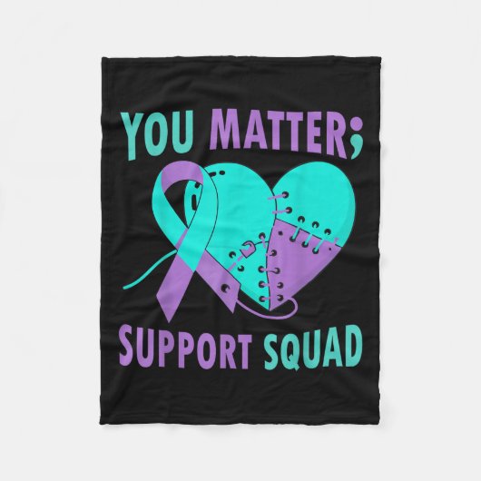 Your Life S Semicolon Suicide Prevention Awareness フリースブランケット (正面)