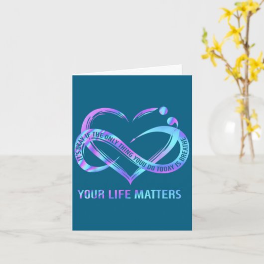 Your Life S Suicide Prevention Awareness Stay  カード (黄色い花)