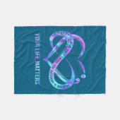 Your Life S Suicide Prevention Awareness Stay  フリースブランケット (正面(横))