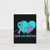 Your Life S Suicide Prevention Awareness Teal And  カード (正面)