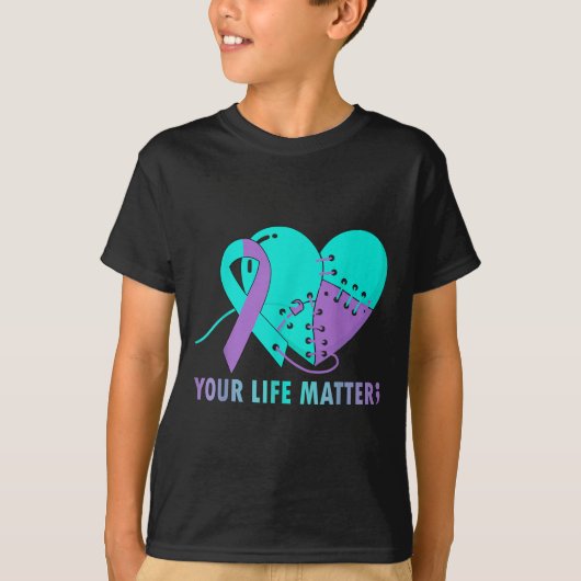 Your Life S Suicide Prevention Awareness Teal And  Tシャツ (正面)