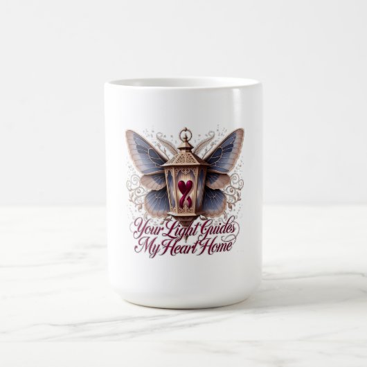 Your Light Guides My Heart Home Lantern  T-Shirt コーヒーマグカップ (中央)