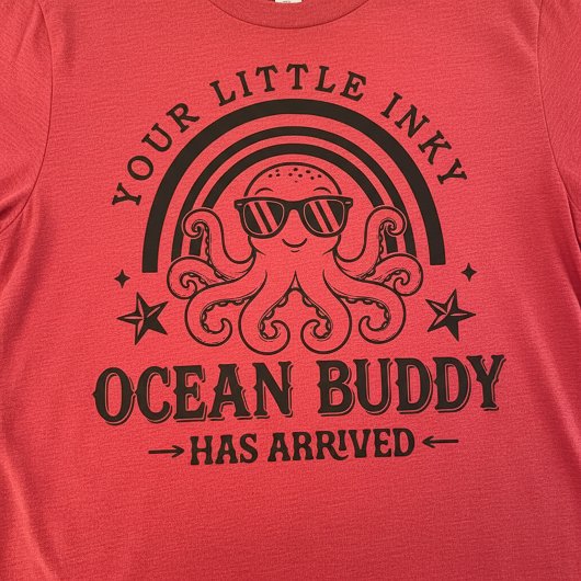 Your Little Inky Ocean Buddy Baby Octopus T-Shirt Tシャツ