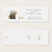 Your Logoソーシャルメディア白衣料品価格ラベル (正面&裏面)